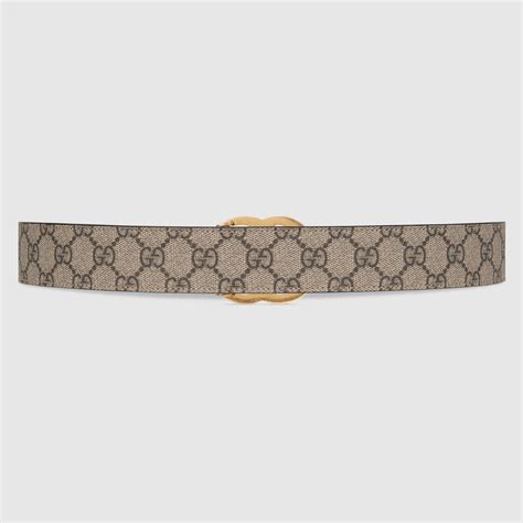 cintura gucci tessuto beige pelle marrone|Cintura reversibile GG Marmont in pelle marrone .